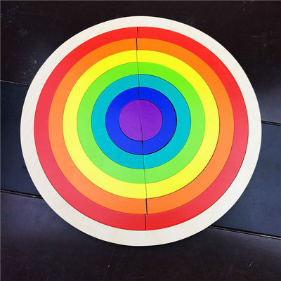 De vroege Blokken van het de Regenboograadsel van de Kinderjarenontwikkeling Houten