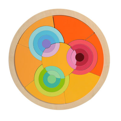 De vroege Blokken van het de Regenboograadsel van de Kinderjarenontwikkeling Houten