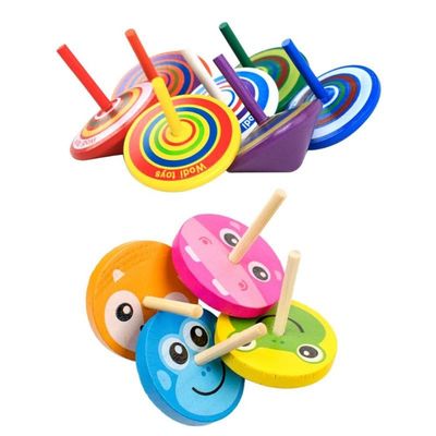 De Houten Gyroscoop Toy Wheel For Stress Relieving van de jonge geitjesregenboog