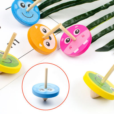 De Houten Gyroscoop Toy Wheel For Stress Relieving van de jonge geitjesregenboog