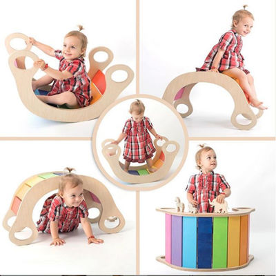 OEM de Regenboog Houten Klimrek van Babymontessori
