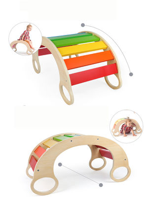 OEM de Regenboog Houten Klimrek van Babymontessori