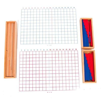 Houten de Toevoeging en de Aftrekkingsraad van Montessori voor het Vroege Wiskundeonderwijs