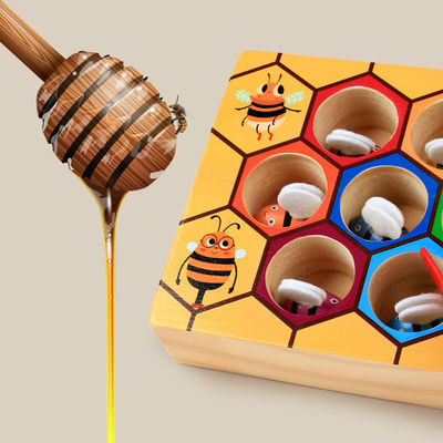Spel van de het Oogcoördinatie van de Montessori het Houten Hand voor Kinderen Vroeg Onderwijs