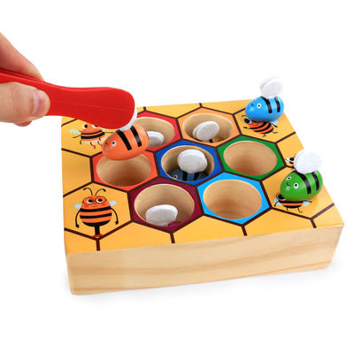 Spel van de het Oogcoördinatie van de Montessori het Houten Hand voor Kinderen Vroeg Onderwijs
