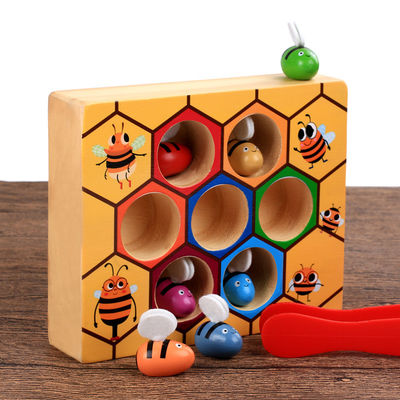 Spel van de het Oogcoördinatie van de Montessori het Houten Hand voor Kinderen Vroeg Onderwijs
