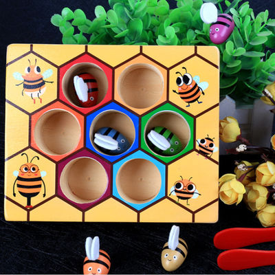 Spel van de het Oogcoördinatie van de Montessori het Houten Hand voor Kinderen Vroeg Onderwijs