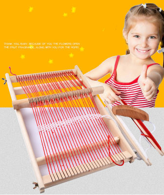 Multifunctioneel Kinderen Groot Houten Wevend Weefgetouw