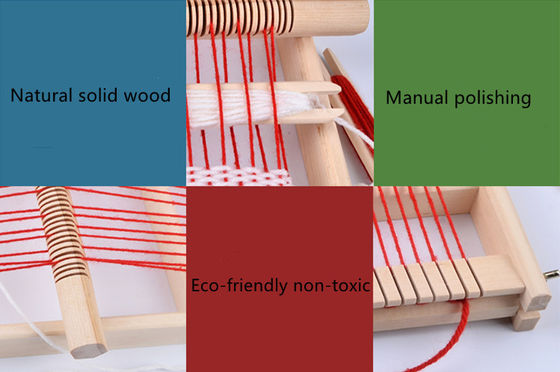 Multifunctioneel Kinderen Groot Houten Wevend Weefgetouw