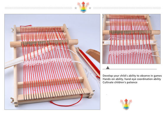 Multifunctioneel Kinderen Groot Houten Wevend Weefgetouw