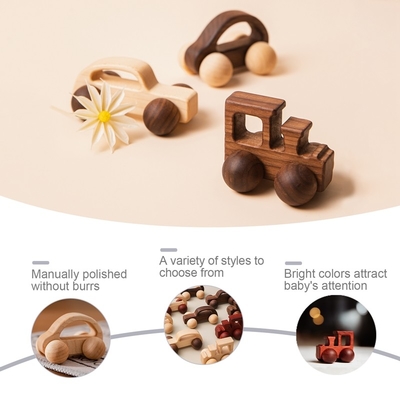 9/Style van de de Auto de Zwarte Okkernoot van Toy Maple Car Mahogany Classic van babyBouwstenen Gift Toy Beech Wood Car Educational Montess