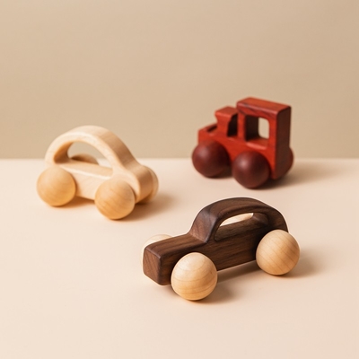 9/Style van de de Auto de Zwarte Okkernoot van Toy Maple Car Mahogany Classic van babyBouwstenen Gift Toy Beech Wood Car Educational Montess