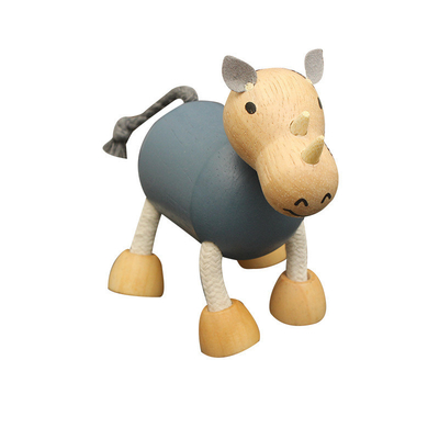 Houten de KinderjarenBouwstenen van Forest Farm Animal Dolls Early van Simulatie Kleine Dierlijke Blokken