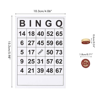 Het uitstekende Houten Spel van Schaakbingo met 40 Bingo-Aantalkaarten DIY