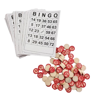 Het uitstekende Houten Spel van Schaakbingo met 40 Bingo-Aantalkaarten DIY