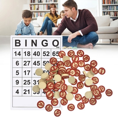 Het uitstekende Houten Spel van Schaakbingo met 40 Bingo-Aantalkaarten DIY
