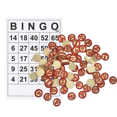 Het uitstekende Houten Spel van Schaakbingo met 40 Bingo-Aantalkaarten DIY