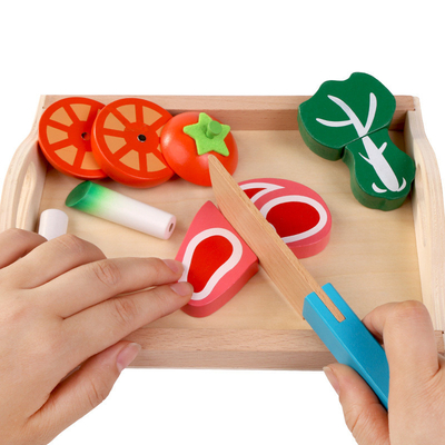 De simulatiekeuken beweert Toy Wooden Montessori Educational For-Jonge geitjes