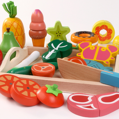 De simulatiekeuken beweert Toy Wooden Montessori Educational For-Jonge geitjes