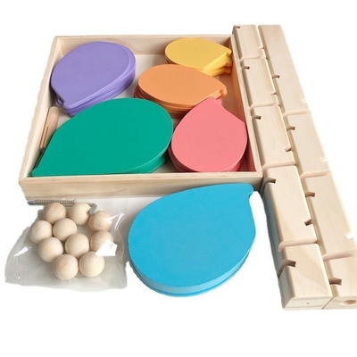 Montessori Onderwijstoy blocks wooden music tree met het Marmeren van het het Spoorspel van de Ballooppas van de Babyjonge geitjes Hout van de de Kinderenintelligentie