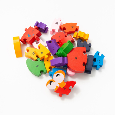 Houten Bouwsteenspeelgoed voor van het Onderwijsslakken van de Jonge geitjesbaby de Vroege Kinderen van de de Schildpad Cognitieve Spelling Digitale
