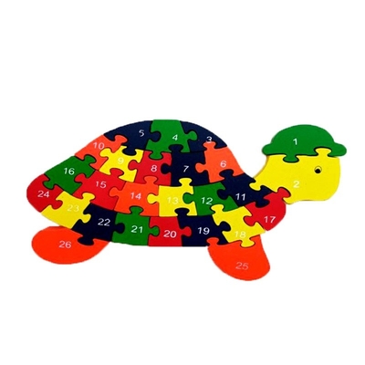 Houten Bouwsteenspeelgoed voor van het Onderwijsslakken van de Jonge geitjesbaby de Vroege Kinderen van de de Schildpad Cognitieve Spelling Digitale