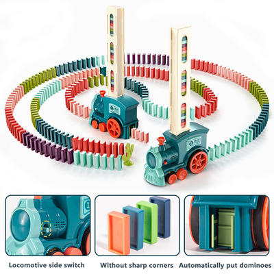 De Blokken van de jonge geitjes het Elektrische Houten Domino Automatische Leggen Onderwijsdiy