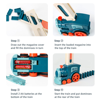 De Blokken van de jonge geitjes het Elektrische Houten Domino Automatische Leggen Onderwijsdiy