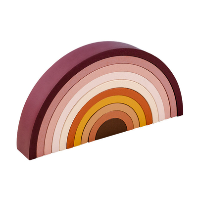 Van de de Bouwsteenbaby van de Montessoriregenboog het Stapelen van Toy Safe Niet-toxische DIY het Houten Creatieve Onderwijsstuk speelgoed van het Saldospel
