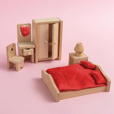 Houten de Lijstmeubilair van de Poppenhuiseetkamer voor het Onderwijs van de Jong geitjegift