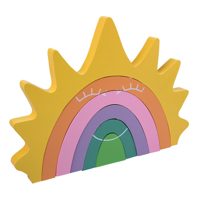 Van de het Speelgoedregenboog van DIY 3D Houten de Bouwstenen Grote Grootte voor Kinderenjonge geitjes