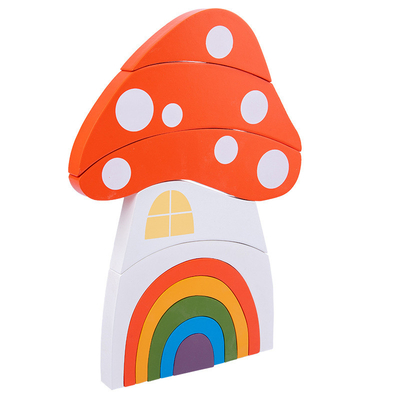 Van de het Speelgoedregenboog van DIY 3D Houten de Bouwstenen Grote Grootte voor Kinderenjonge geitjes