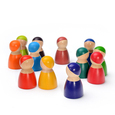 Van de het Speelgoedregenboog van DIY 3D Houten de Bouwstenen Grote Grootte voor Kinderenjonge geitjes