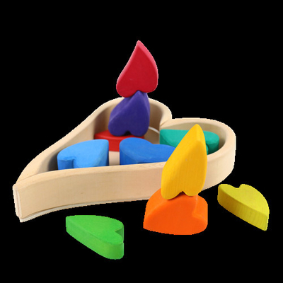 Van de het Speelgoedregenboog van DIY 3D Houten de Bouwstenen Grote Grootte voor Kinderenjonge geitjes
