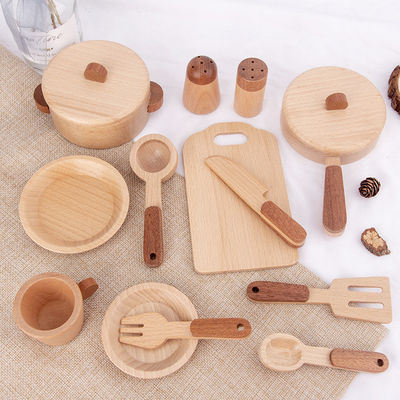 Het Logboek Houten Keuken Toy Set Simulation Mini Educational van kinderen
