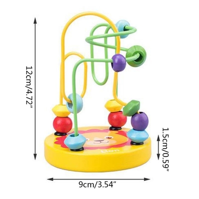 Montessori Houten Speelgoed voor van de de Pareldraad van Jong geitje het Houten Cirkels Speelgoed van de de Raadselsbaby van Maze Roller Coaster Educational Wood