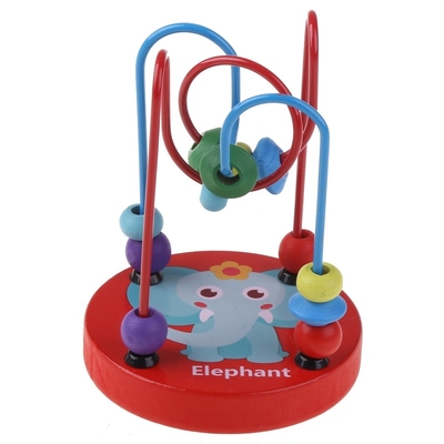 Montessori Houten Speelgoed voor van de de Pareldraad van Jong geitje het Houten Cirkels Speelgoed van de de Raadselsbaby van Maze Roller Coaster Educational Wood