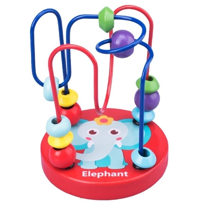 Montessori Houten Speelgoed voor van de de Pareldraad van Jong geitje het Houten Cirkels Speelgoed van de de Raadselsbaby van Maze Roller Coaster Educational Wood
