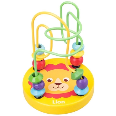 Montessori Houten Speelgoed voor van de de Pareldraad van Jong geitje het Houten Cirkels Speelgoed van de de Raadselsbaby van Maze Roller Coaster Educational Wood