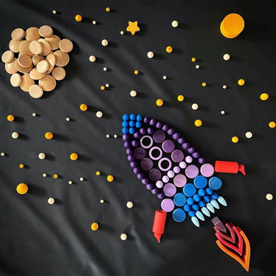 Van de Regenboogblokken van de baby Houten Aannemer Vastgestelde Noordse Houten van de Delenmontessori Losse van het Speelgoedkinderen Onderwijs de Peuterbaby G