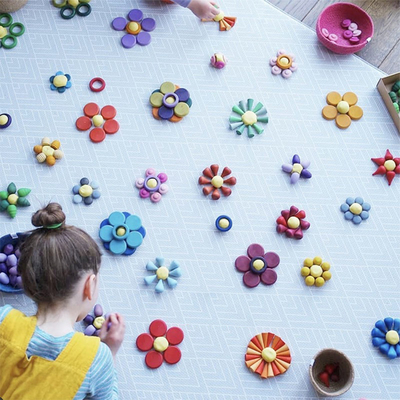 Van de Regenboogblokken van de baby Houten Aannemer Vastgestelde Noordse Houten van de Delenmontessori Losse van het Speelgoedkinderen Onderwijs de Peuterbaby G