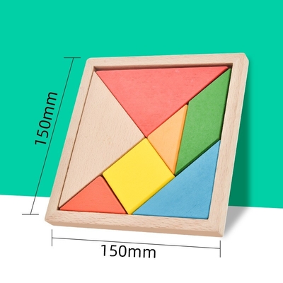 3D Houten Tangram van de Patroon Dierlijke Puzzel Kleurrijke Kinderen van het de Spelenspeelgoed van Toy Kids Montessori Early Education Sorterende