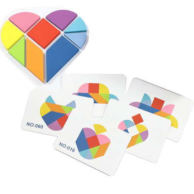 3D Houten Tangram van de Patroon Dierlijke Puzzel Kleurrijke Kinderen van het de Spelenspeelgoed van Toy Kids Montessori Early Education Sorterende