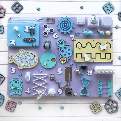 Van de Toebehorenmontessori van de baby de Bezige Raad DIY van het Speelgoedjonge geitjes Baby van de de Intelligentieontwikkeling van Chip Skill Training Game Puzzle Houten