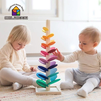 Van de het Bloemblaadjeboom van de Montessoribaby van de de Regenboogbal van Houten de Bouwstenentoy children van de de Ballooppas het Spoor Onderwijsstuk speelgoed voor Jonge geitjesgi