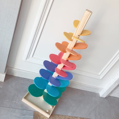 Van de het Bloemblaadjeboom van de Montessoribaby van de de Regenboogbal van Houten de Bouwstenentoy children van de de Ballooppas het Spoor Onderwijsstuk speelgoed voor Jonge geitjesgi
