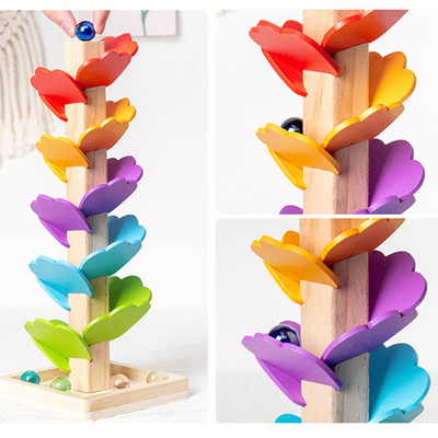 Van de het Bloemblaadjeboom van de Montessoribaby van de de Regenboogbal van Houten de Bouwstenentoy children van de de Ballooppas het Spoor Onderwijsstuk speelgoed voor Jonge geitjesgi