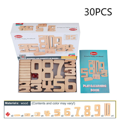 Van het de Wiskunde Digitale Speelgoed van aantalBouwstenen het Houten van het de Babysaldo van het Blokjenga Toy Montessori Educational Natural Wood Speelgoed FO