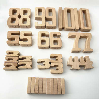 Van het de Wiskunde Digitale Speelgoed van aantalBouwstenen het Houten van het de Babysaldo van het Blokjenga Toy Montessori Educational Natural Wood Speelgoed FO