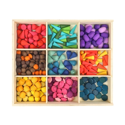 Houten Regenboog Losse Delen Kleurrijke Montessori voor Peuterbaby